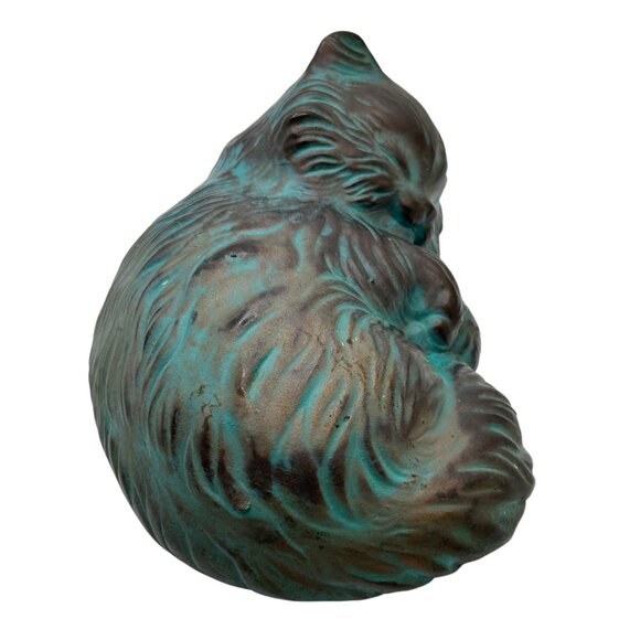 Ceramic Pottery Cat Figurine Vintage With Look Of Patina - Picture 3 of 10